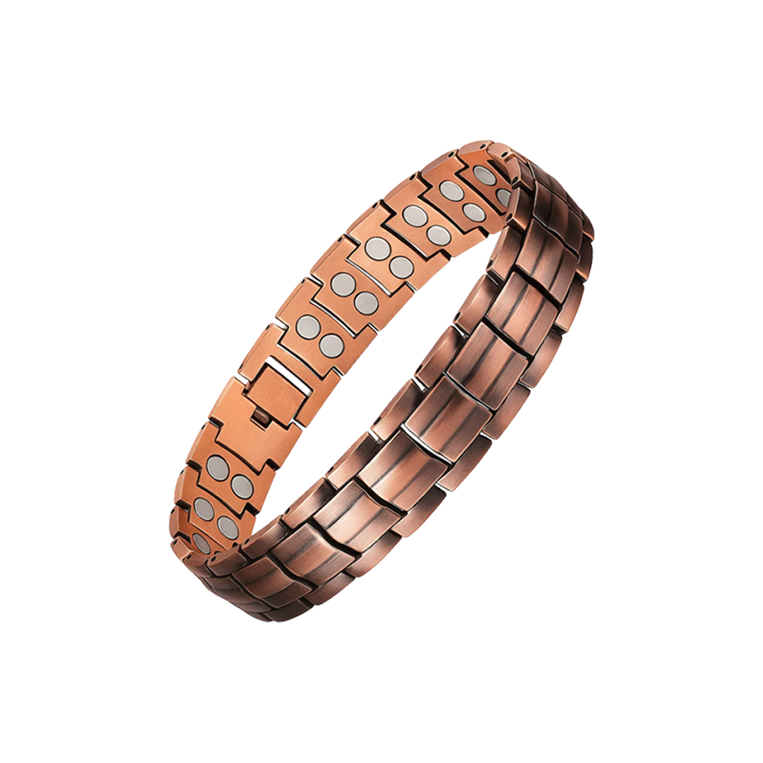 FluxenWear Copper Magnetic Link Bracelet | Supports Pairing Veterans with Loyal Service or Shelter Dogs