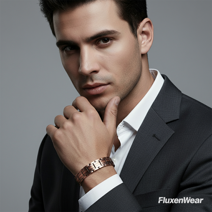 FluxenWear Copper Magnetic Link Bracelet | Supports Pairing Veterans with Loyal Service or Shelter Dogs