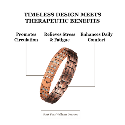 FluxenWear Copper Magnetic Link Bracelet | Supports Pairing Veterans with Loyal Service or Shelter Dogs