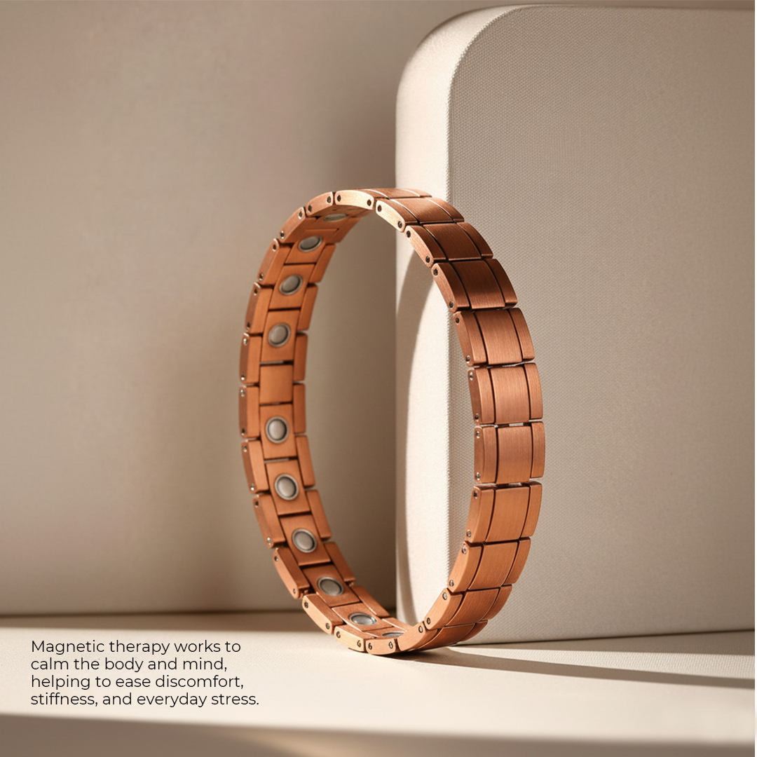 FluxenWear Copper Magnetic Link Bracelet | Supports Pairing Veterans with Loyal Service or Shelter Dogs