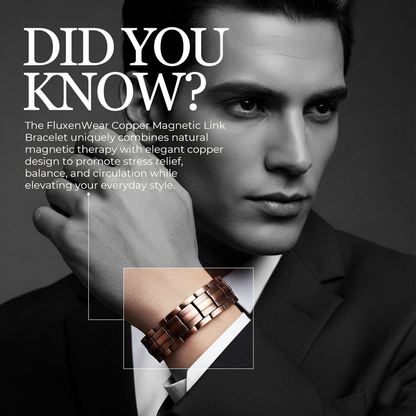 FluxenWear Copper Magnetic Link Bracelet | Supports Pairing Veterans with Loyal Service or Shelter Dogs